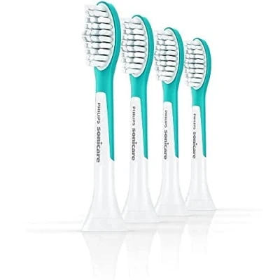 Abbildung von Philips Sonicare für Kinder Original Compact Schallzahnbürstenköpfe 4er Pack in blau (Modell HX6044/33)