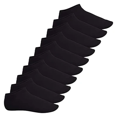 Abbildung von Footstar Herren &amp; Damen Sneaker Socken (10 Paar), Kurze Sportsocken aus Baumwolle Sneak It! Schwarz 39 42