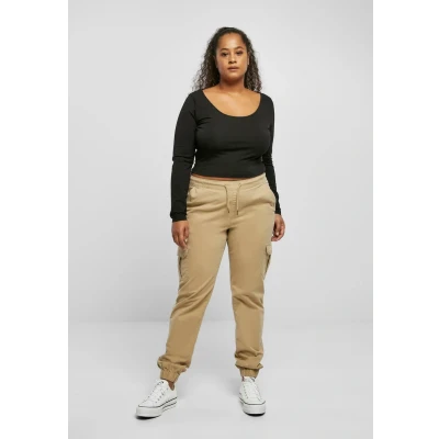 Abbildung von Urban Classics HIGH Waist Cargohose, Damen, Größe: XS, Unionbeige