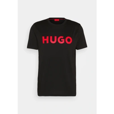 Abbildung von HUGO Tshirt print, Herren, Größe: Large, Black