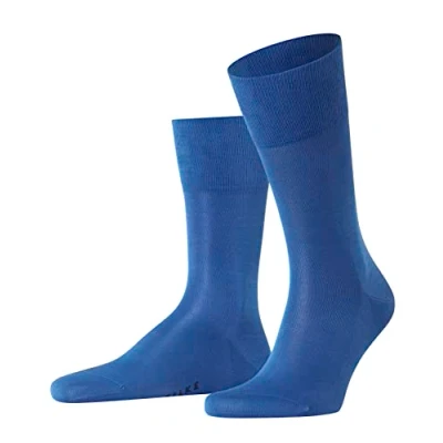 Abbildung von FALKE Herren Socken Tiago M SO nachhaltige Fil D&#039;Ecosse Baumwolle einfarbig 1 Paar, Blau (Sapphire 6055) neu umweltfreundlich, 39 40