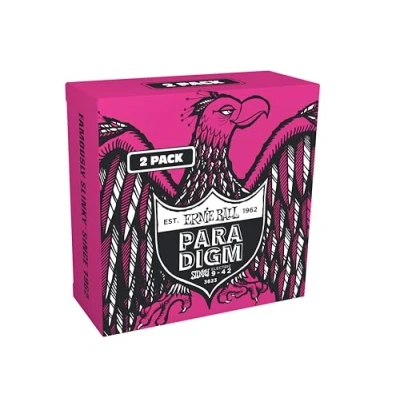 Abbildung von Ernie Ball Super Slinky Paradigm E Gitarrensaiten, 2er Pack 9 42