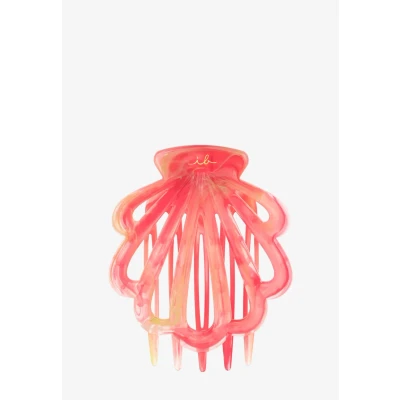 Abbildung von invisibobble Clipstar L Coral Hug (1 Stück) Flache Haarklammer für Damen Große Haarspange dickes Haar Komfortabel &amp; druckfrei beim Yoga, Reisen Schlafen Sicherer Halt in jeder Position