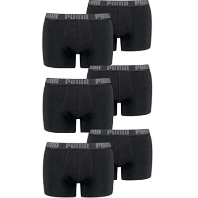 Abbildung von PUMA 6 er Pack Boxer Boxershorts Men Herren Unterhose Pant Unterwäsche, Farbe:230 Black/Black, Bekleidungsgröße:L
