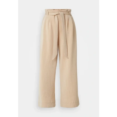 Abbildung von ONLY Onlmarsa Solid Paperbag Stoffhose, Damen, Größe: Large, Safari