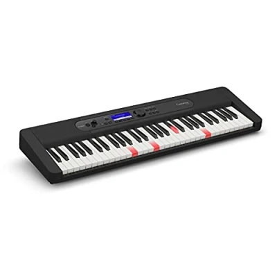 Abbildung von Casio LK S450 CASIOTONE Top Leuchttastenkeyboard mit 61 anschlagdynamischen Tasten im Piano Look 600 Sounds und 200 Begleitrhythmen, Mikrofoneingang, schwarz