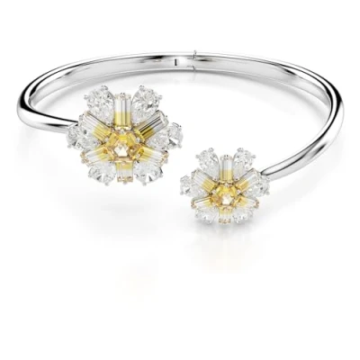 Abbildung von Swarovski Idyllia Bangle Armband silvercoloured/yellow, Damen, Größe: Medium, Silver coloured/yellow