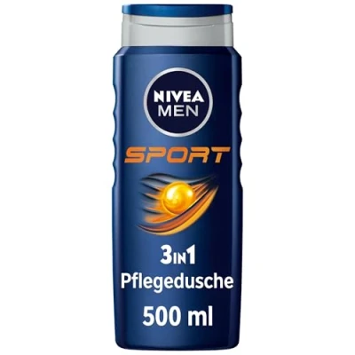 Abbildung von NIVEA MEN Sport Duschgel, Pflegedusche mit vitalisierendem Limonenduft und erfrischendem Schaum, Männer Duschgel Mineralien für Körper Haar (500 ml)