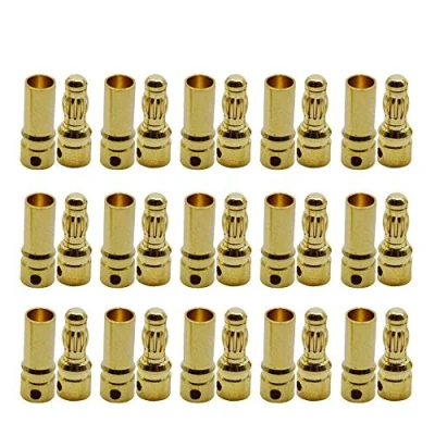 Abbildung von GTIWUNG 15 Paar 3.5mm vergoldete Bananenstecker Motor Elektronische Stecker, RC Brushless ESC Kugelstecker (15Pcs Männlicher Stecker + 15Pcs Buchse Stecker)