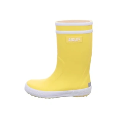 Abbildung von Aigle Lolly POP Unisex Gummistiefel für Kinder, Größe: 32, Jaune/blanc Schuhe