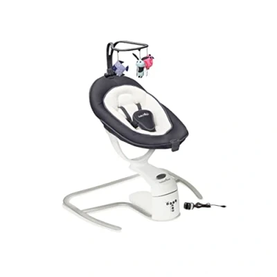 Abbildung von Babymoov Babyschaukel Swoon Motion Zink inkl. 8 Melodien, 360 Sitzfläche, verstellbare Rückenlehne und Bewegungsmelder, 1 Stück (1er Pack)