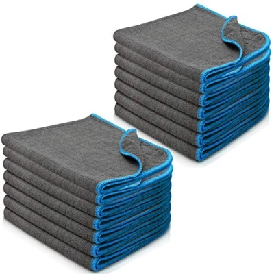 Abbildung von Filzada® 14x lackschonende Mikrofasertücher mit 380 GSM extrem saugstark und weich fusselfreie Poliertücher Zur Motorrad Auto Pflege Mikrofasertuch in 40 x cm