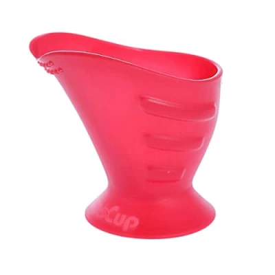 Abbildung von Hoppediz CamoCup Trinklernbecher geeignet für alle Babys zum Trinken lernen sowie Kinder und Erwachsene mit sensomotorischen Einschränkungen, Rot, 1 Stück (1er Pack)