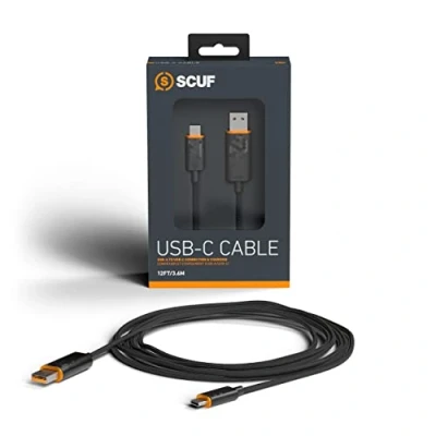 Abbildung von SCUF Geflochtenes USB C Kabel 10 Fuß / 3,6 Meter Typ für Anschluss und Aufladung Xbox Controller, PS5 Controller Smartphones Schwarz