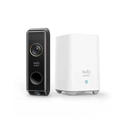 Abbildung von eufy Security Video Doorbell S330, Türklingel mit Kamera &amp; Homebase, Bewegungssensor, Paketerkennung, 2K, gebührenfrei, 16GB Speicher, Nachtmodus, Videoüberwachung