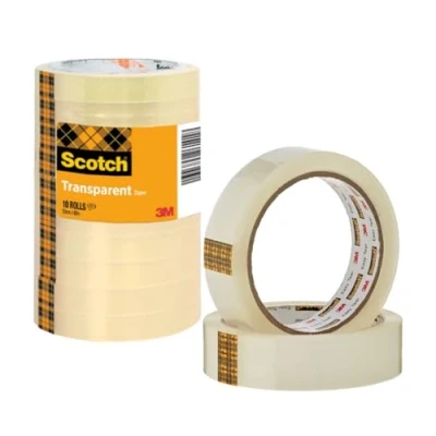 Abbildung von Scotch Transparentes Klebeband 15 mm x 66 m, 10 Rollen/Packung Durchsichtiges Allzweckband für Schule, Heim und Büro