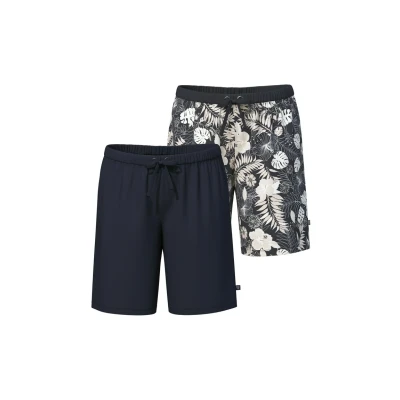Abbildung von Ulla Popken 2PACK Tropical LEAF Nachtwäsche Hose, Damen, Größe: 46/48, Black