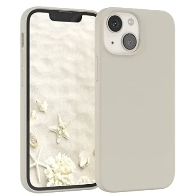 Abbildung von EAZY Case Silikon Hülle für iPhone 13 Mini weich stoßfeste Schutzhülle mit Kameraschutz Handyhülle Silikonhülle Dünn Premium Schutz TPU Cover Phone in Taupe