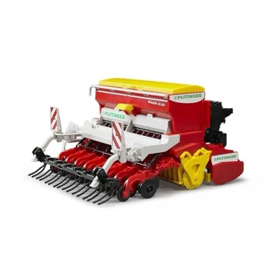 Abbildung von bruder 02347 Pöttinger Vitasem 302ADD Kreiselegge Sämaschine 1:16 Traktor Anhänger Spielzeug Bauernhof Landwirtschaft