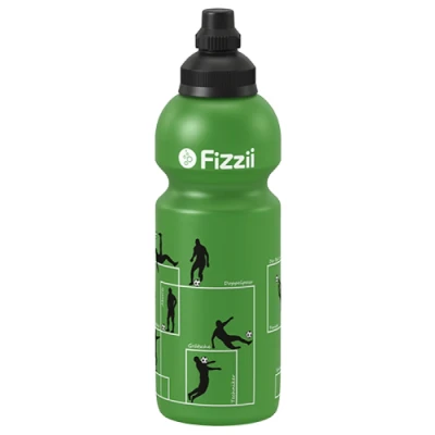 Abbildung von Fizzii Trinkflasche 600ml grün, Spielzüge Fussball
