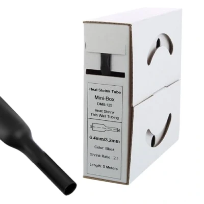 Abbildung von 5m Schrumpfschlauch 6,4mm &gt; 3,2mm schwarz