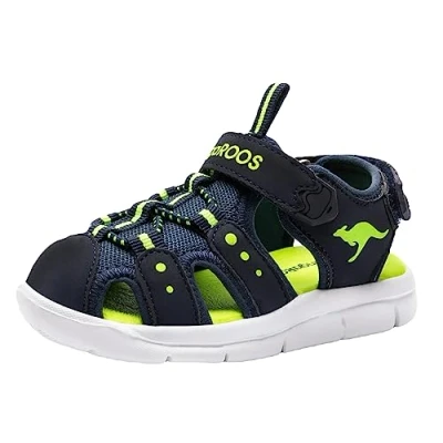 Abbildung von Kangaroos Kmini Riemensandalette für Kinder, Größe: 24, Dark navy/lime Schuhe