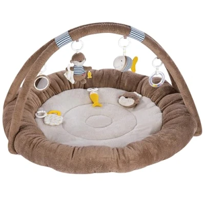 Abbildung von Fehn 3 D Activity Nest Otter Besonders weicher Spielbogen mit 7 abnehmbaren Spielzeugen für optimalen Komfort bei Babys Spiel &amp; Spaß, und Kleinkinder ab 0+ Monaten