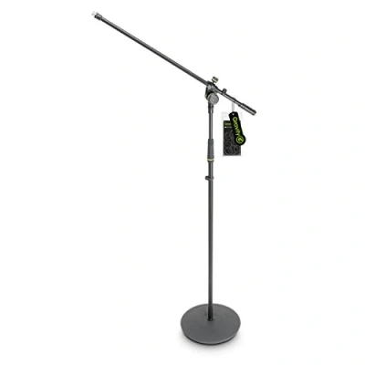 Abbildung von Gravity MS 2321 B Mikrofonständer mit Tellerfuß und 2 Punkt Galgen, 790 mm schwarz