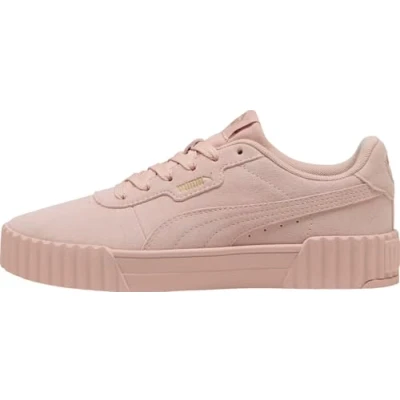 Abbildung von Puma Carina 3.0 Sneaker low, Damen, Größe: 38.5, Rose quartz/gold Veloursleder