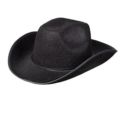 Abbildung von Boland 04071 Hut Cowboy, für Erwachsene, Kopfbedeckung, Filz Optik, Rodeo Reiter, Wilder Westen, Kostüm, Karneval, Mottoparty