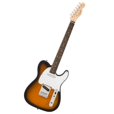 Abbildung von Squier by Fender Debut Collection Telecaster E Gitarre, Laurel Griffbrett, Weißes Schlagbrett, 2 Farb Sunburst