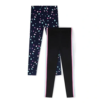 Abbildung von LiKing Kinder Mädchen Leggings Hosen Blumenmuster Stretch aus Baumwolle 4539 C 146/152 2