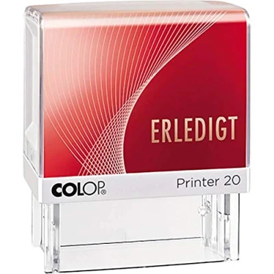 Abbildung von Colop 100670 Textstempel selbstfärbend: Erledigt, rot