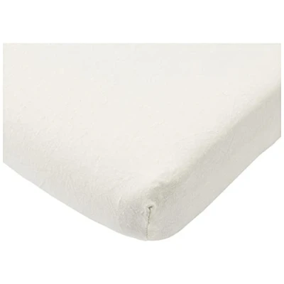 Abbildung von roba Spannbettlaken safe asleep® 60 x 120 70 140 Baby Bettlaken für Kindermatratzen Bio Baumwolle GOTS und Oeko Tex Standard 100 Canadien White