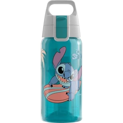 Abbildung von SIGG Trinkflasche Kinder Viva One Disney Stitch Surfing Für Kohlensäurehaltige Getränke Geeignet Auslaufsicher Spülmaschinenfest BPA frei Sport Grün 0,5L