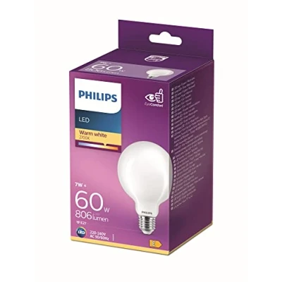 Abbildung von PHILIPS LEDclassic E27 Lampe, 806 Lumen entsprechen 60W, warmweiß (2.700 Kelvin), matt