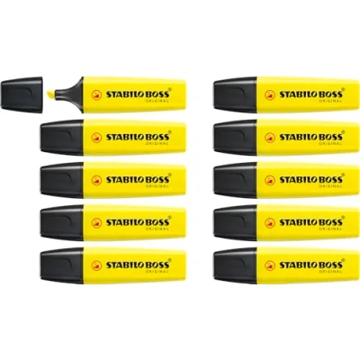 Abbildung von Textmarker STABILO BOSS ORIGINAL 10er Pack gelb