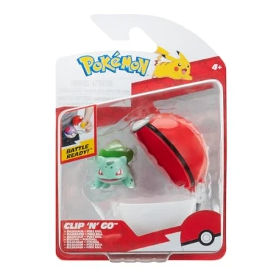 Abbildung von Pokémon PKW3634 Clip&#039;n&#039;Go Poké Ball Bisasam &amp; Pokéball, offizieller Pokéball mit 5 cm Figur