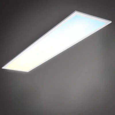 Abbildung von B.K.Licht Deckenlampe mit Fernbedienung, dimmbar, ultraflach, LED Panel, Deckenleuchte, Lampe, Wohnzimmerlampe, Schlafzimmerlampe, Küchenlampe, 100x25x6,3 cm, Weiß