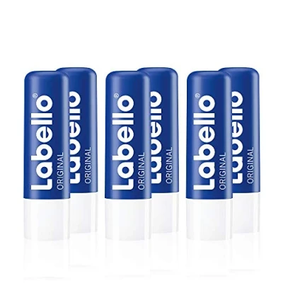 Abbildung von Labello Original Lippenpflegestift im 6er Pack (6 x 4,8 g), Lippenpflege für natürlich schöne Lippen, Lippenbalsam ohne Mineralöle schützt vor dem Austrocknen