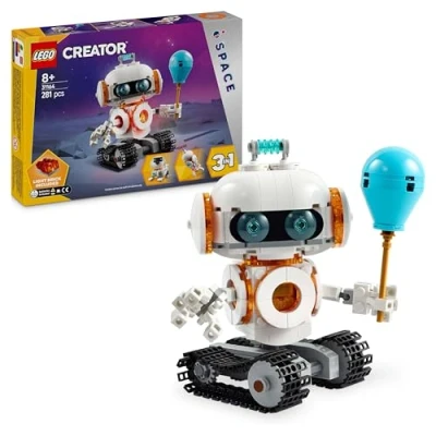 Abbildung von LEGO Creator 3in1 Weltraum Roboter Spielzeug umbaubar in Hund Figur oder Modell Rakete Bauset für Kinder Raumfahrt Geschenkidee Jungen und Mädchen ab 8 Jahren 31164