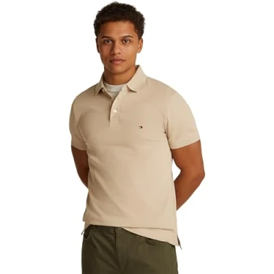 Abbildung von Tommy Hilfiger SLIM Poloshirt, Herren, Größe: Medium, Sandalwood