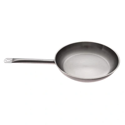 Abbildung von HENDI Bratpfanne ø 28 x 5 cm Edelstahl Sandwichboden Materialstärke: 0,6 mm punktgeschweißter Griff Induktion Elektro Gas Herd, Gastro Pfanne