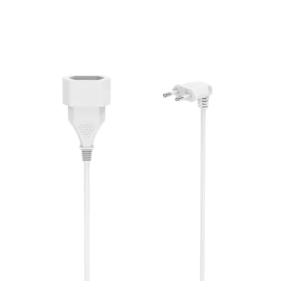 Abbildung von Hama Verlängerungskabel mit gewinkeltem Eurostecker, für innen, 3 m, Weiß