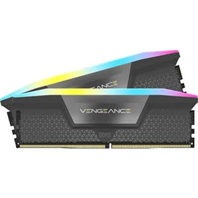 Abbildung von CORSAIR Vengeance RGB DDR5 RAM 64GB (2x32GB) 6000MHz CL38 Intel XMP iCUE Kompatibler Computerspeicher Schwarz (CMH64GX5M2B6000C38)