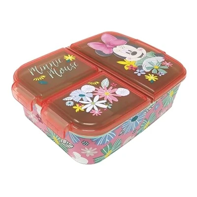 Abbildung von Theonoi Kinder Brotdose Lunchbox Sandwichbox mit Fächern Brotbox Unterteilung BPA frei (Minnie Mouse)