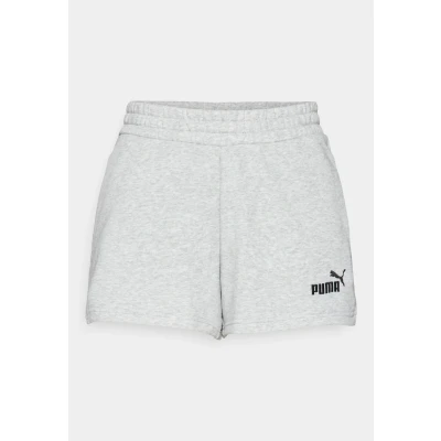 Abbildung von PUMA Damen ESS Small No. 1 Logo 4&#039;&#039; Shorts TR Gestrickte Shorts, Light Gray Heather, XS
