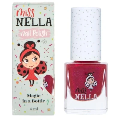 Abbildung von Miss Nella JAZZBERRY JAM abziehbarer Nagellack speziell für Kinder, Pflaumenfarbe Glitzer, Peel Off Formel, ungiftig, wasserbasiert und geruchsneutral