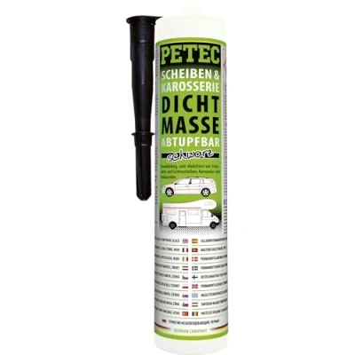Abbildung von PETEC Scheiben &amp; Karosseriedichtmasse schwarz 310 ml Kartusche