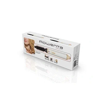 Abbildung von Rowenta CF3910 Warmluftbürste Curl Release, Abrollsystem für einfache Locken und Wellen, Keramik /Turmalinbeschichtung, 2 Temperatur Gebläseeinstellungen, Weiß, 1 Stück (1er Pack)